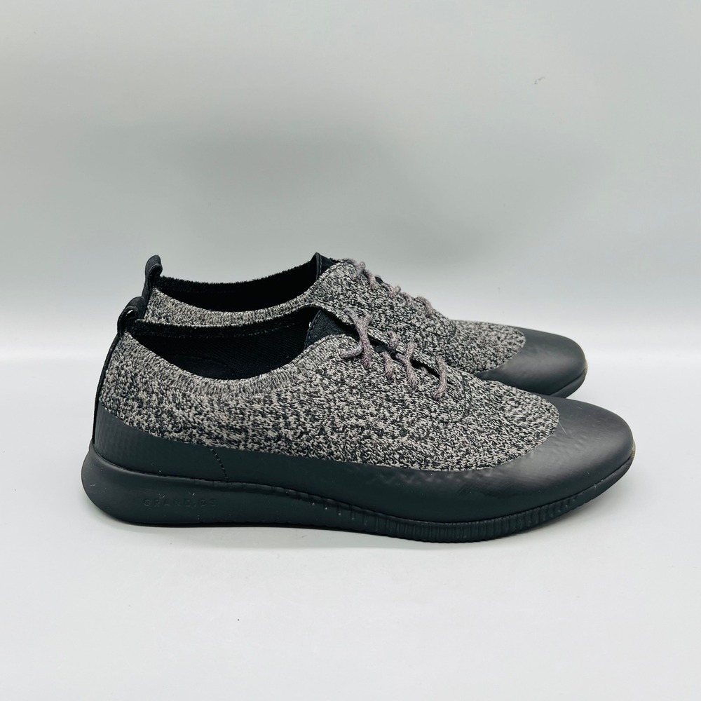 Cole Haan Shoes Womens 8.5 Black Gray Knit Grand OS Zerogrand Oxford Sneakers